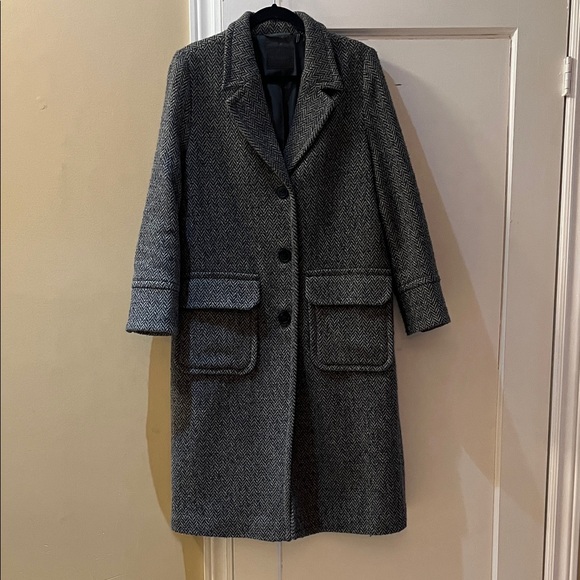 Women's Olsen Gray Herringbone Coat - Picture 1 of 9